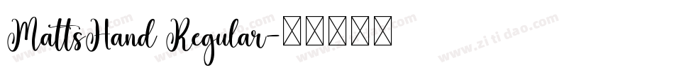 MattsHand Regular字体转换